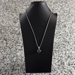 Silver Chrome Steel Dice Y2k Pendant Chain Brand New